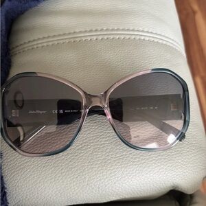 Salvatore Ferragamo Pink and Black Oversized Sunglasses